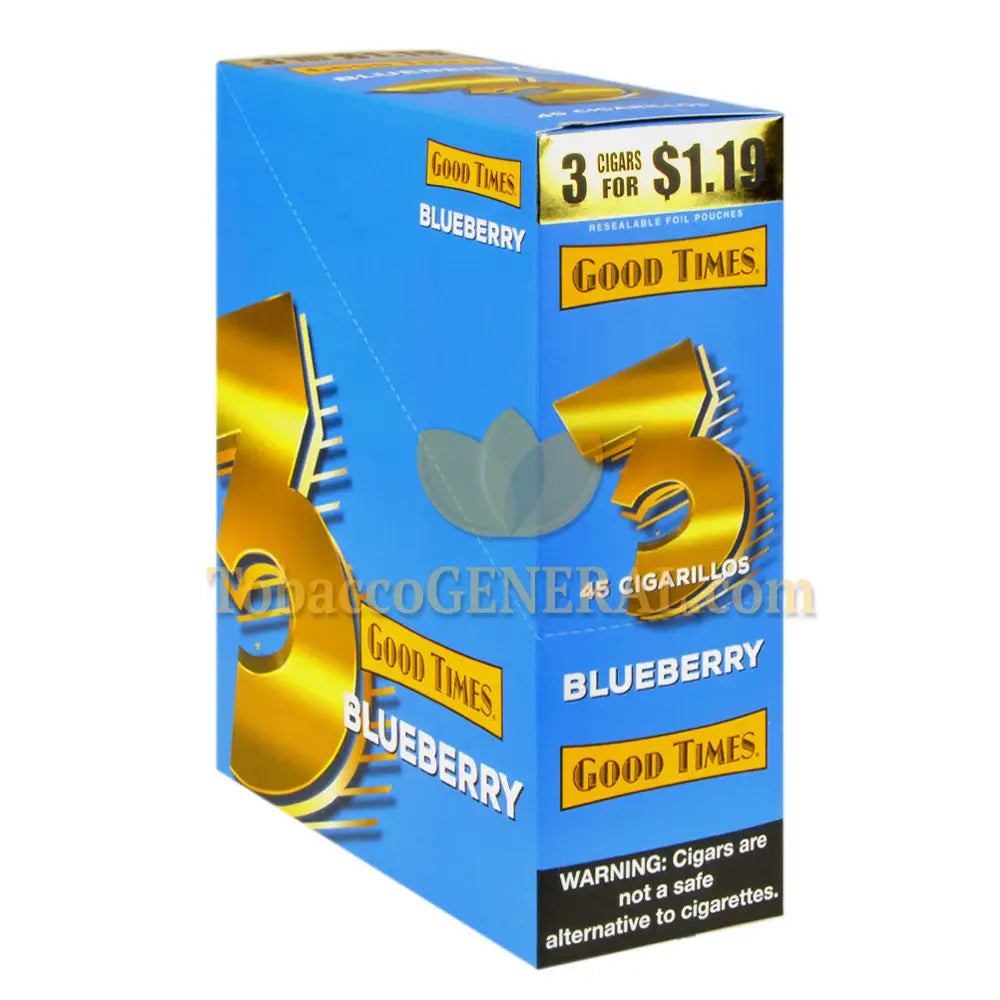 Good Times Cigarillos 15 Packs of 3 Pre-Priced $1.19 Blueberry