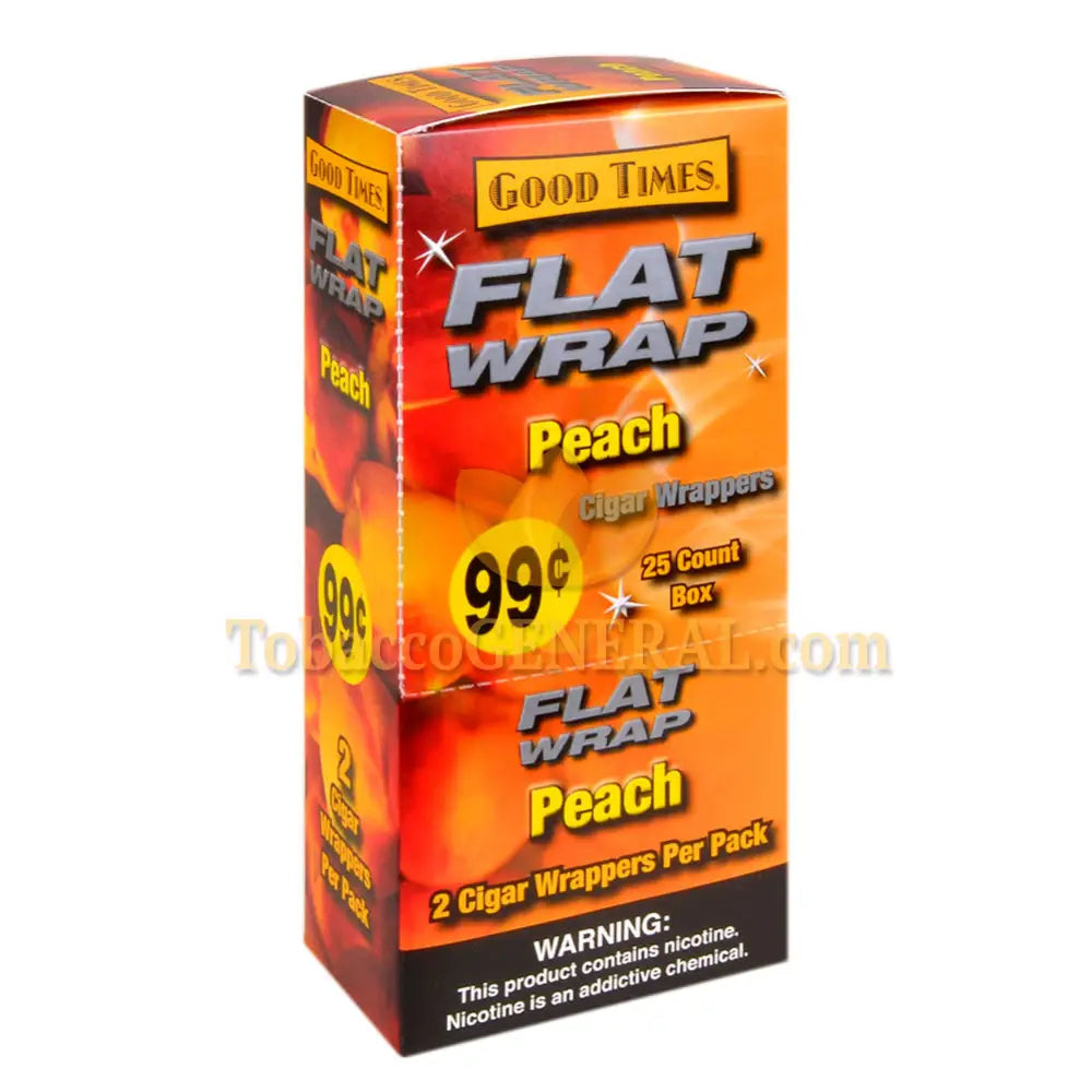 Good Times Flat Wraps Peach 25 Packs of 2 Pre-Priced