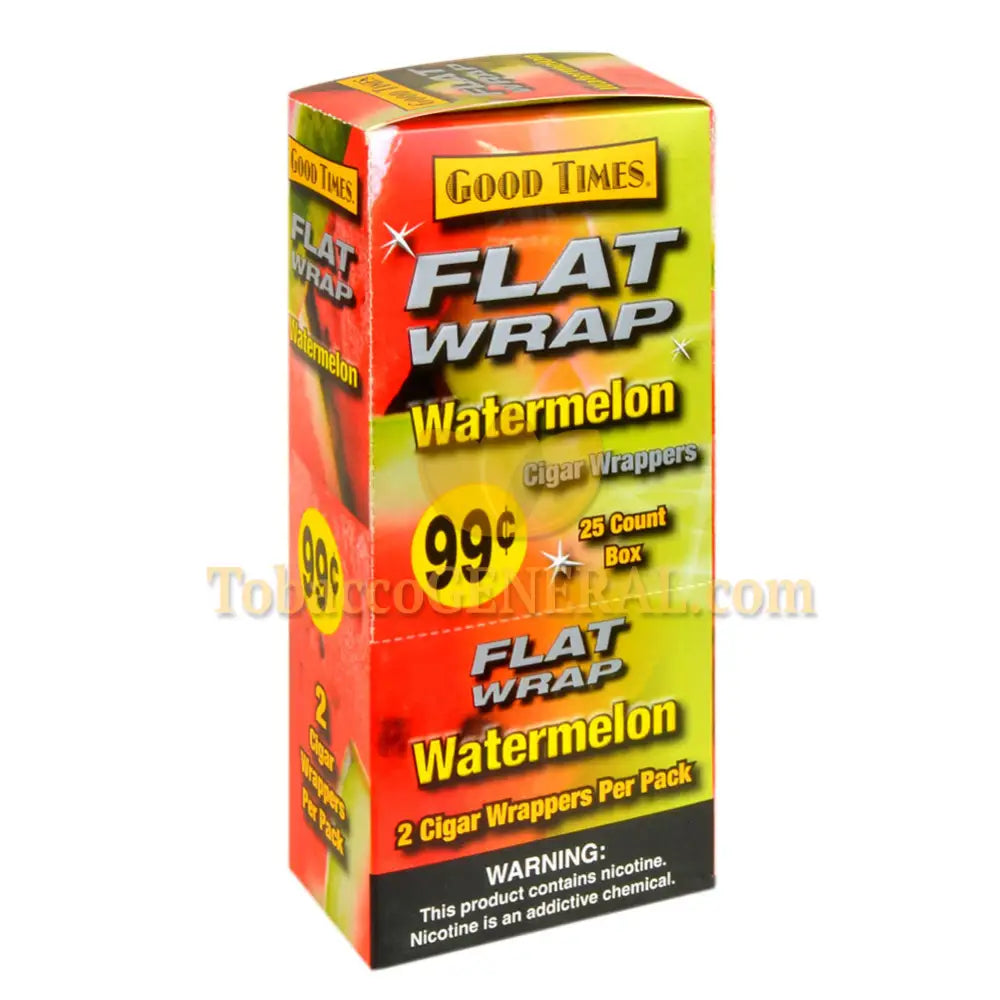 Good Times Flat Wraps Watermelon 25 Packs of 2 Pre-Priced