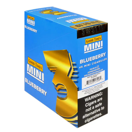 Good Times Mini Cigarillos 15 Packs of 3 Pre-Priced $1.19 Blueberry
