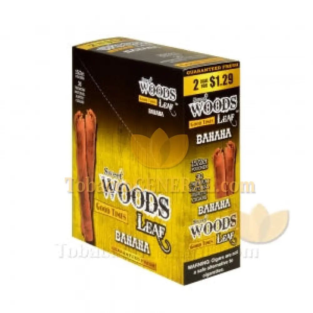 Good Times Sweet Woods Leaf Cigars Banana 1.29 Pre-Priced 15 Packs of 2