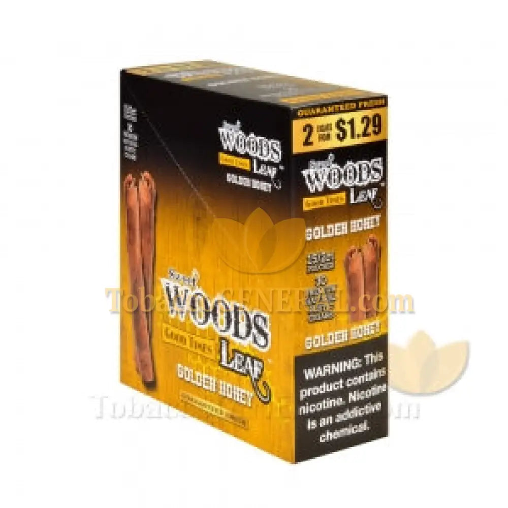 Good Times Sweet Woods Leaf Cigars Golden Honey 1.29 Pre-Priced 15 Packs of 2