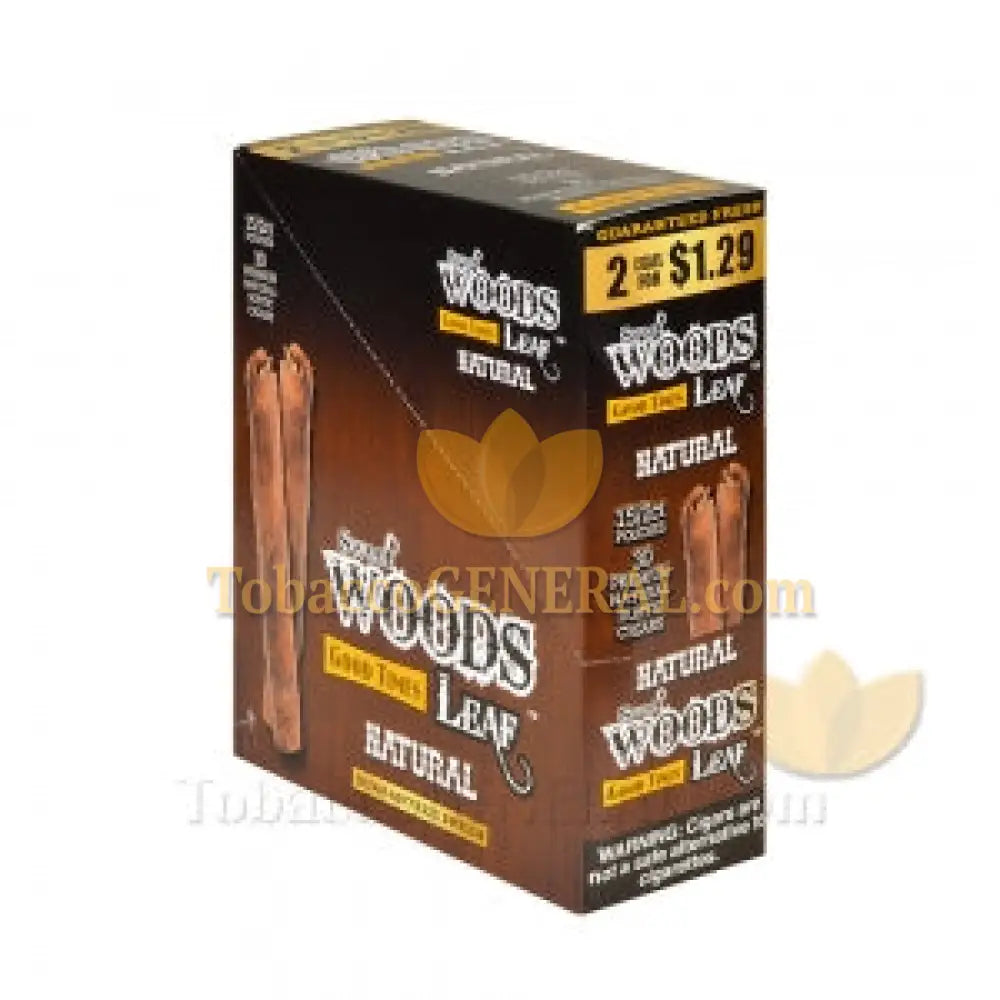 Good Times Sweet Woods Leaf Cigars Natural 1.29 Pre-Priced 15 Packs of 2