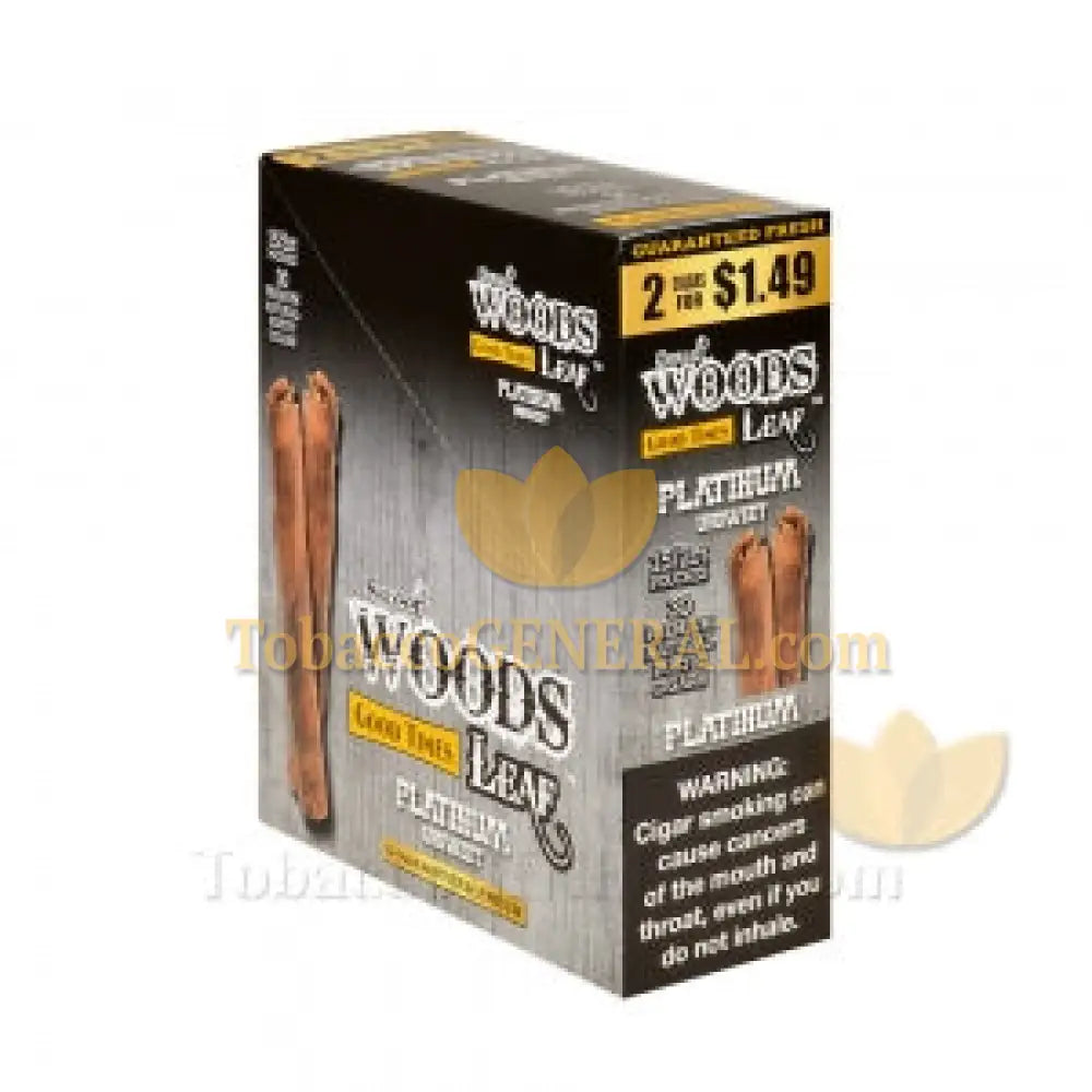 Good Times Sweet Woods Leaf Cigars Platinum 1.49 Pre-Priced 15 Packs of 2
