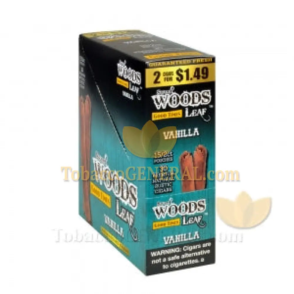 Good Times Sweet Woods Leaf Cigars Vanilla 2 for 1.29 Pre-Priced 15 Packs of 2