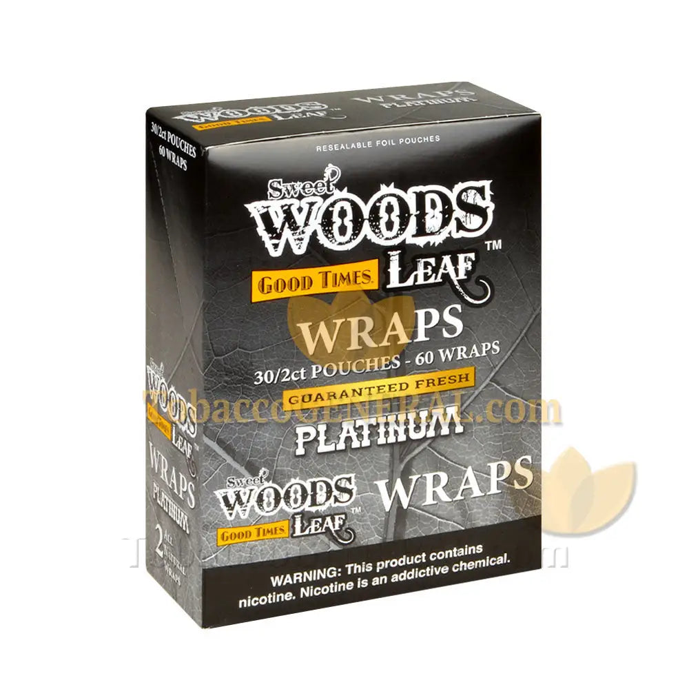 Good Times Sweet Woods Leaf Wraps Platinum 30 Pouches of 2