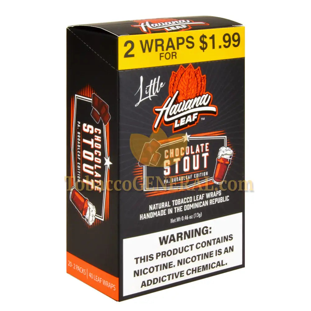 Havana Leaf Chocolate Stout Wraps 2 pack