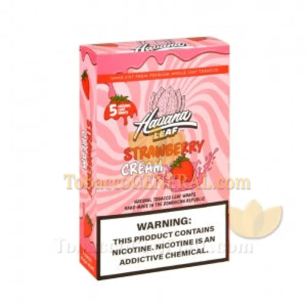 Havana Leaf Tobacco Wraps Strawberry Cream 8 packs of 5