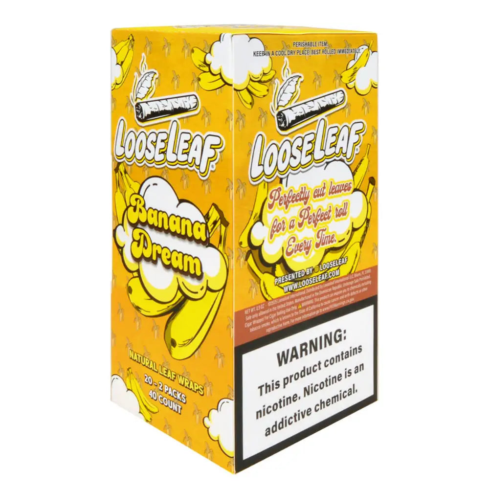 Loose Leaf Banana Dream Wraps 20 Packs of 2 $2.99