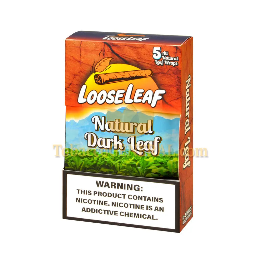 Loose Leaf Natural Dark wraps 8 packs of 5
