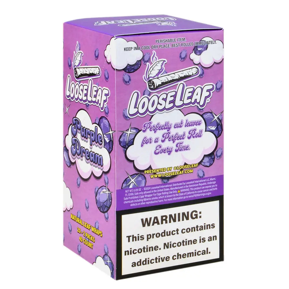 Loose Leaf Purple Dream Wraps 20 Packs of 2