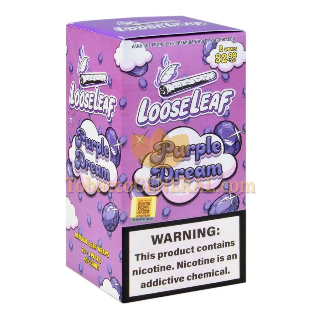 Loose Leaf Purple Dream Wraps 20 Packs of 2