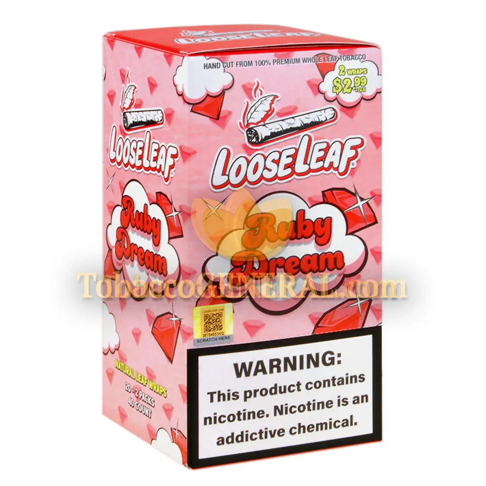 Loose Leaf Ruby Dream Wraps 20 Packs of 2