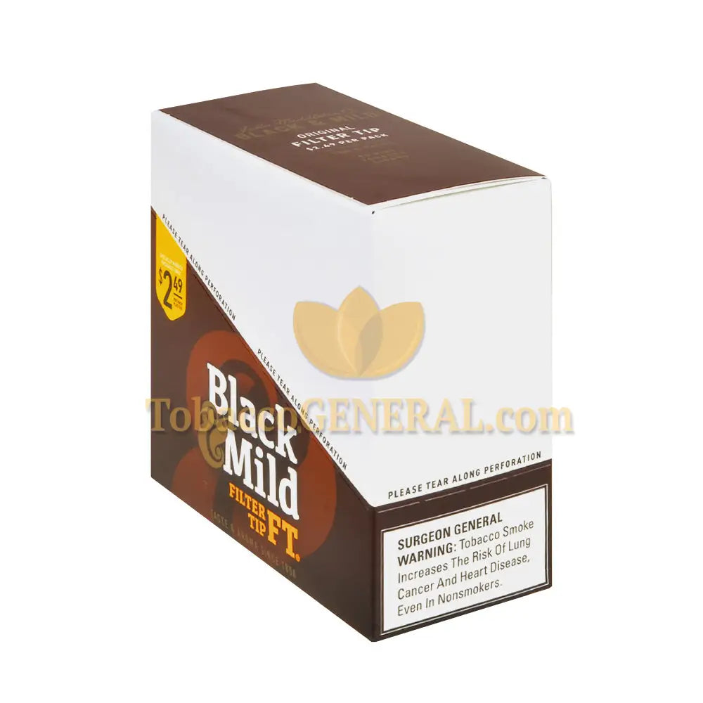 Black & Mild Filter Tip Original 2.49 Pre-Priced Cigars 10 Packs of 5