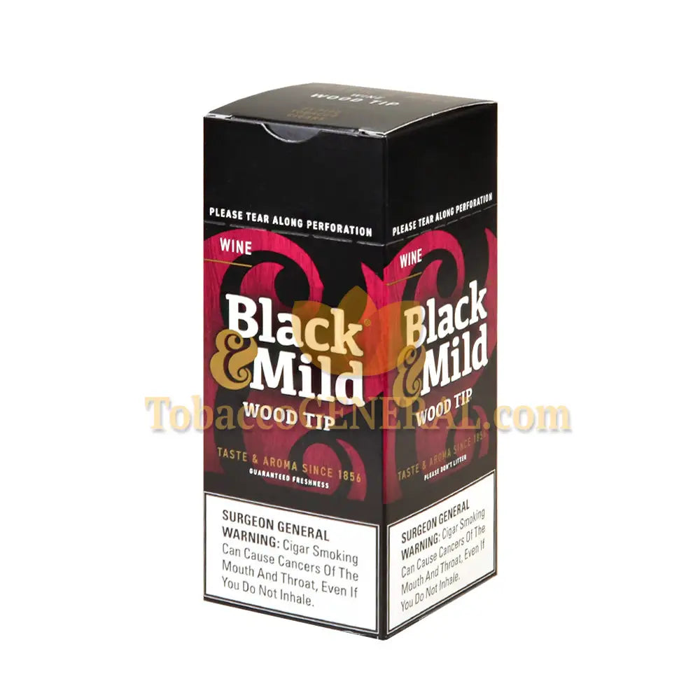 Middleton’s Black & Mild Wood Tip Wine Cigars Box of 25