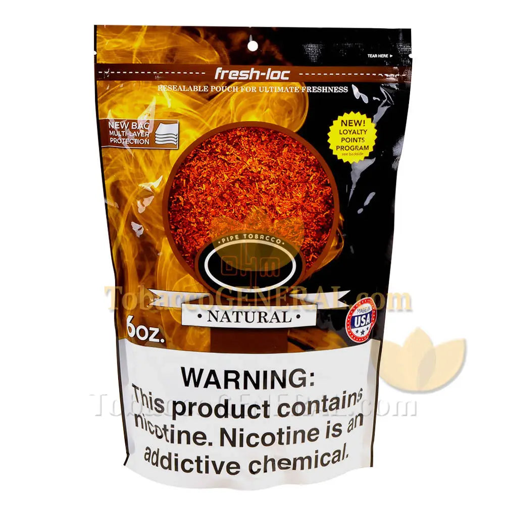 OHM Natural Pipe Tobacco Pack 6 oz. Pack