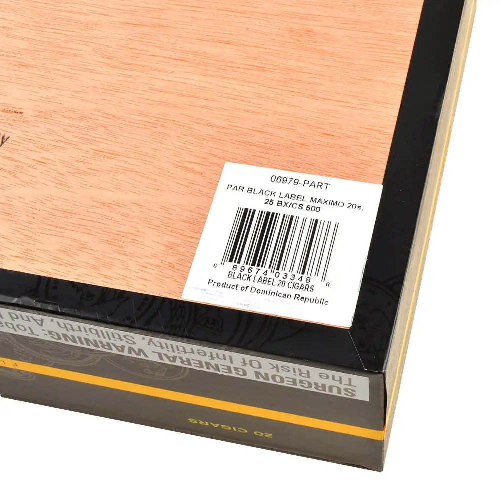 Partagas Black Label Maximo Cigars Box of 20 5