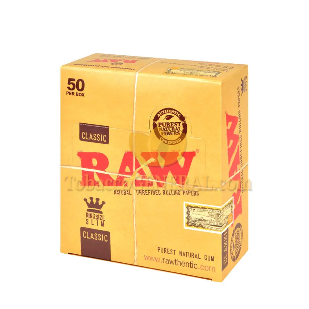 RAW Classic Papers King Size Slim Pack of 50 1