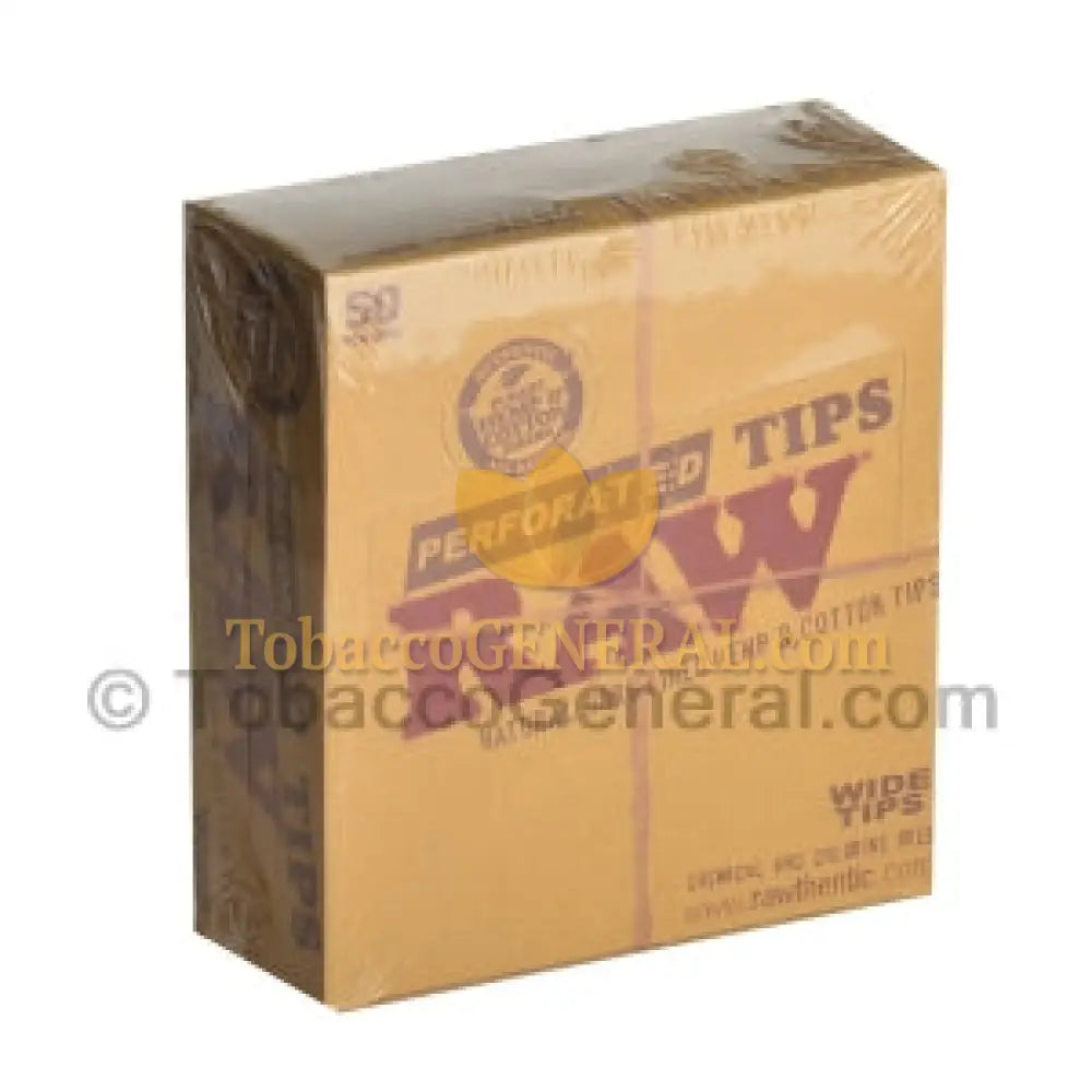 RAW Hemp & Cotton Wide Perforated FIlter Tips Pack of 50