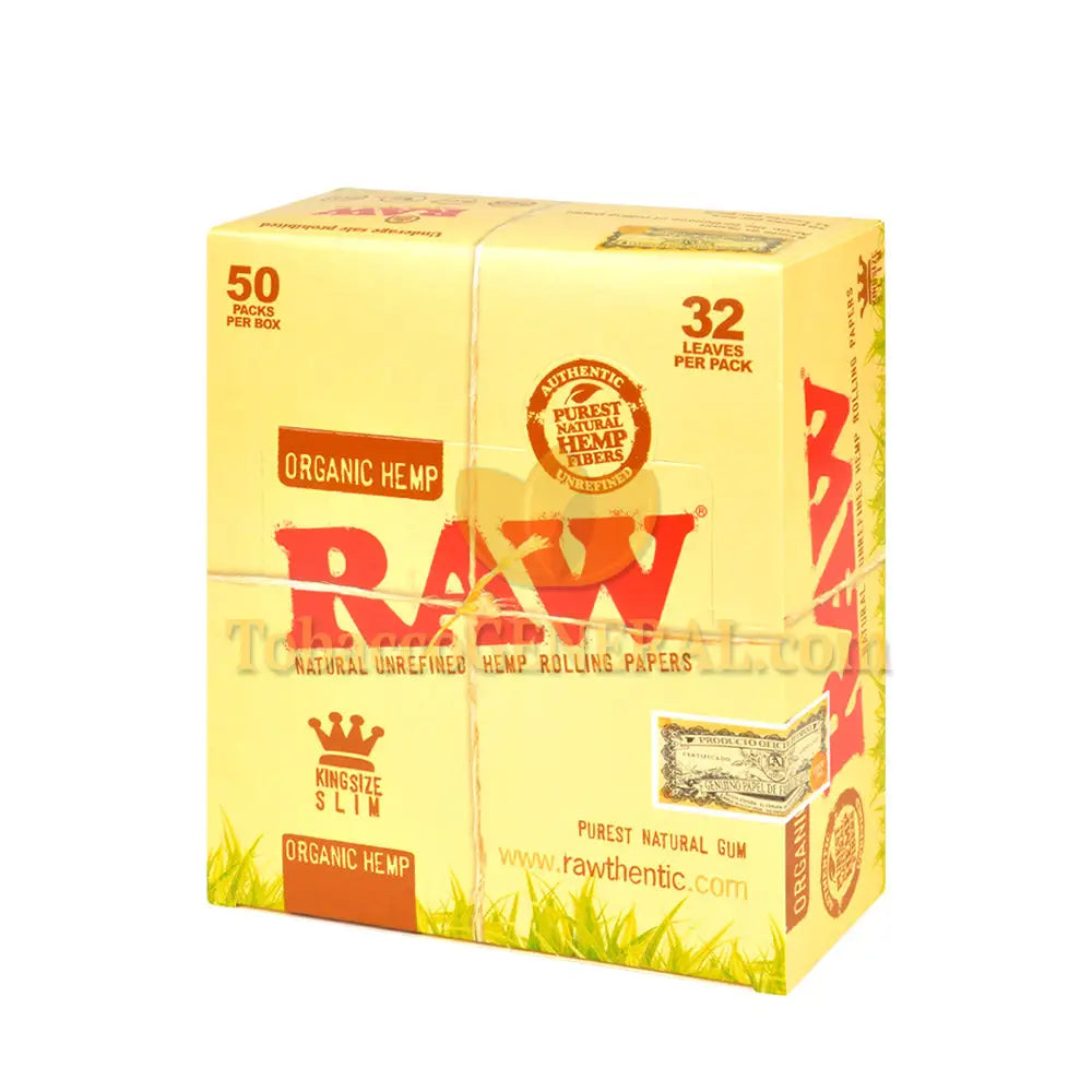 RAW Organic King Size Slim Pack of 50 1