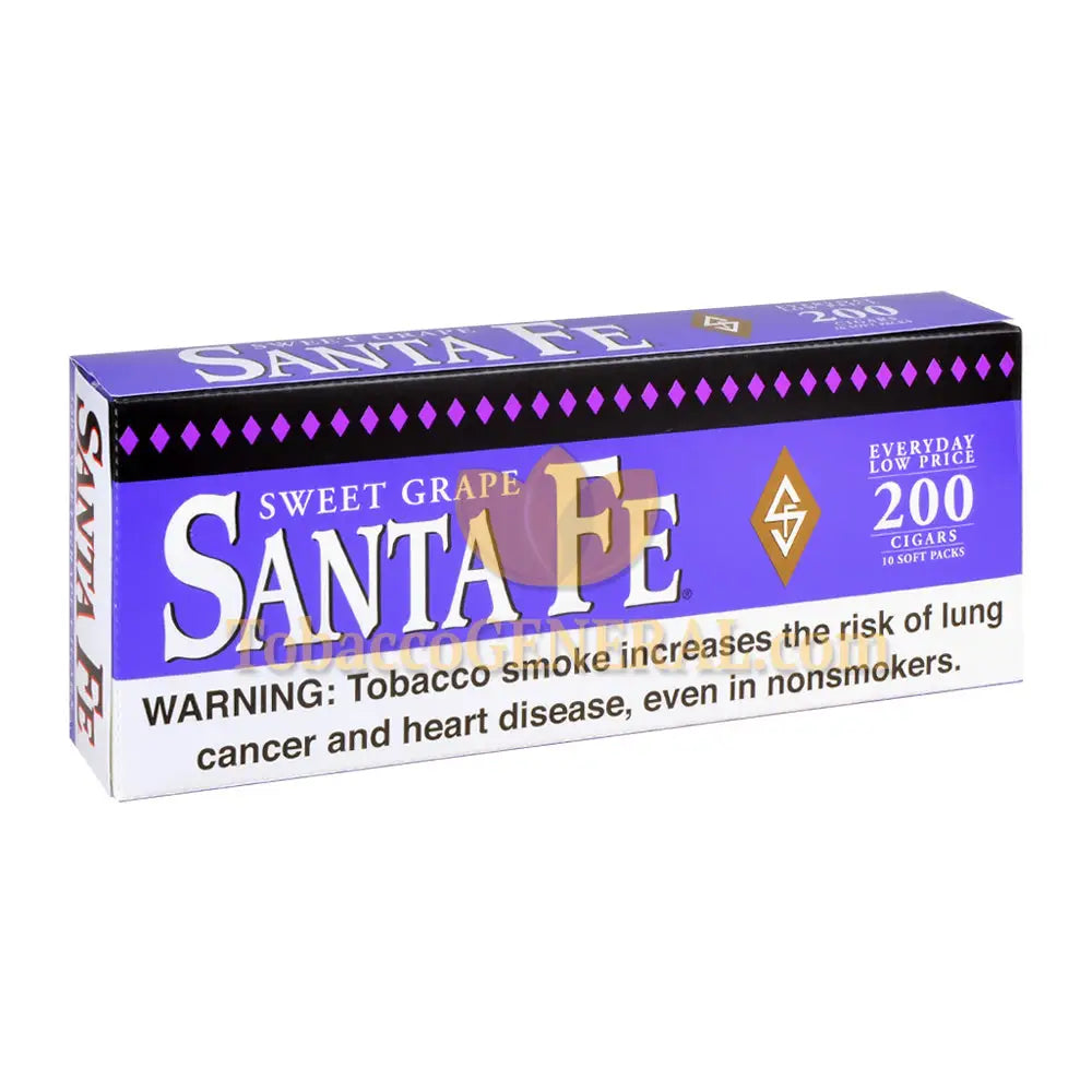 Santa Fe Grape Filtered Cigars 10 Packs of 20