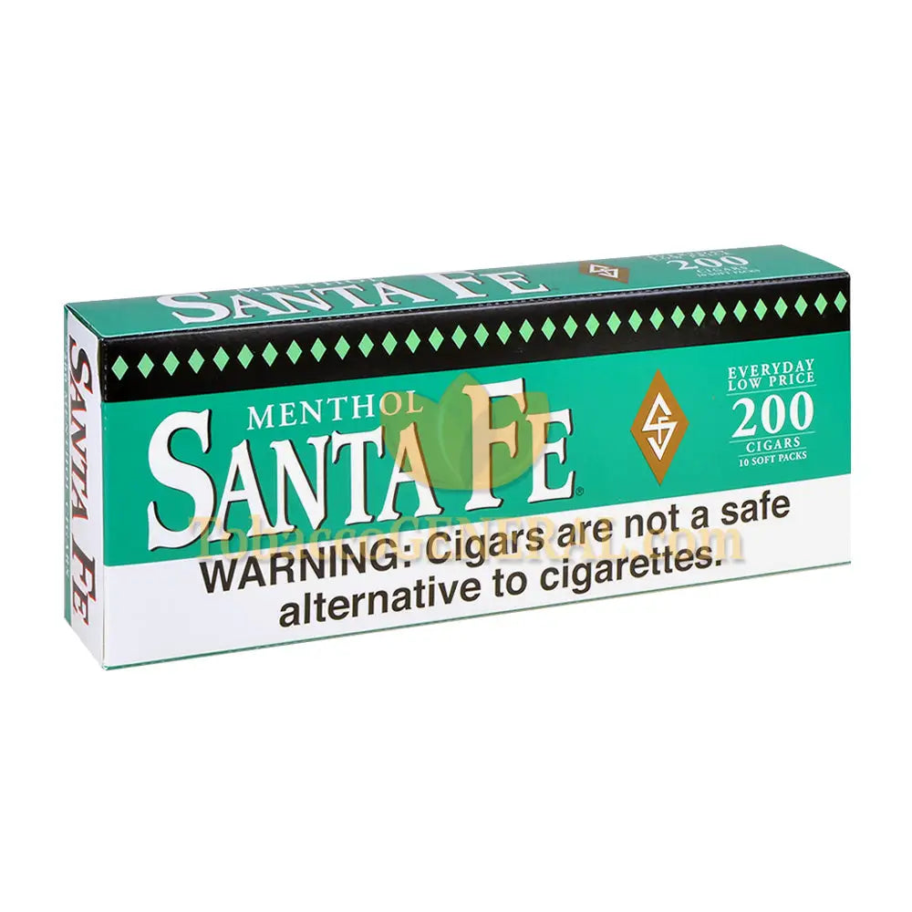 Santa Fe Filtered Cigars 10 Packs of 20 Menthol