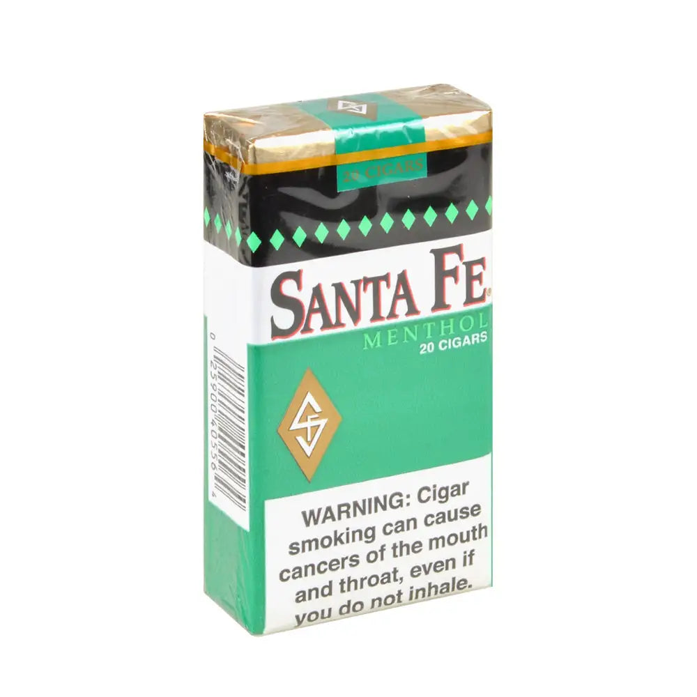 Santa Fe Filtered Cigars 10 Packs of 20 Menthol