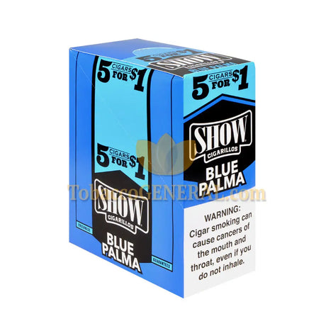 Show Cigarillos Blue Palma Pre Priced 15 Pouches of 5