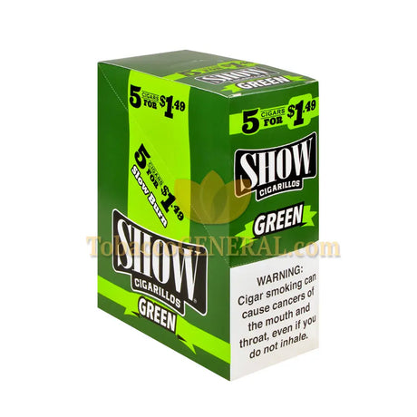 Show Cigarillos Green 1.49 Pre-Priced 15 Packs of 5