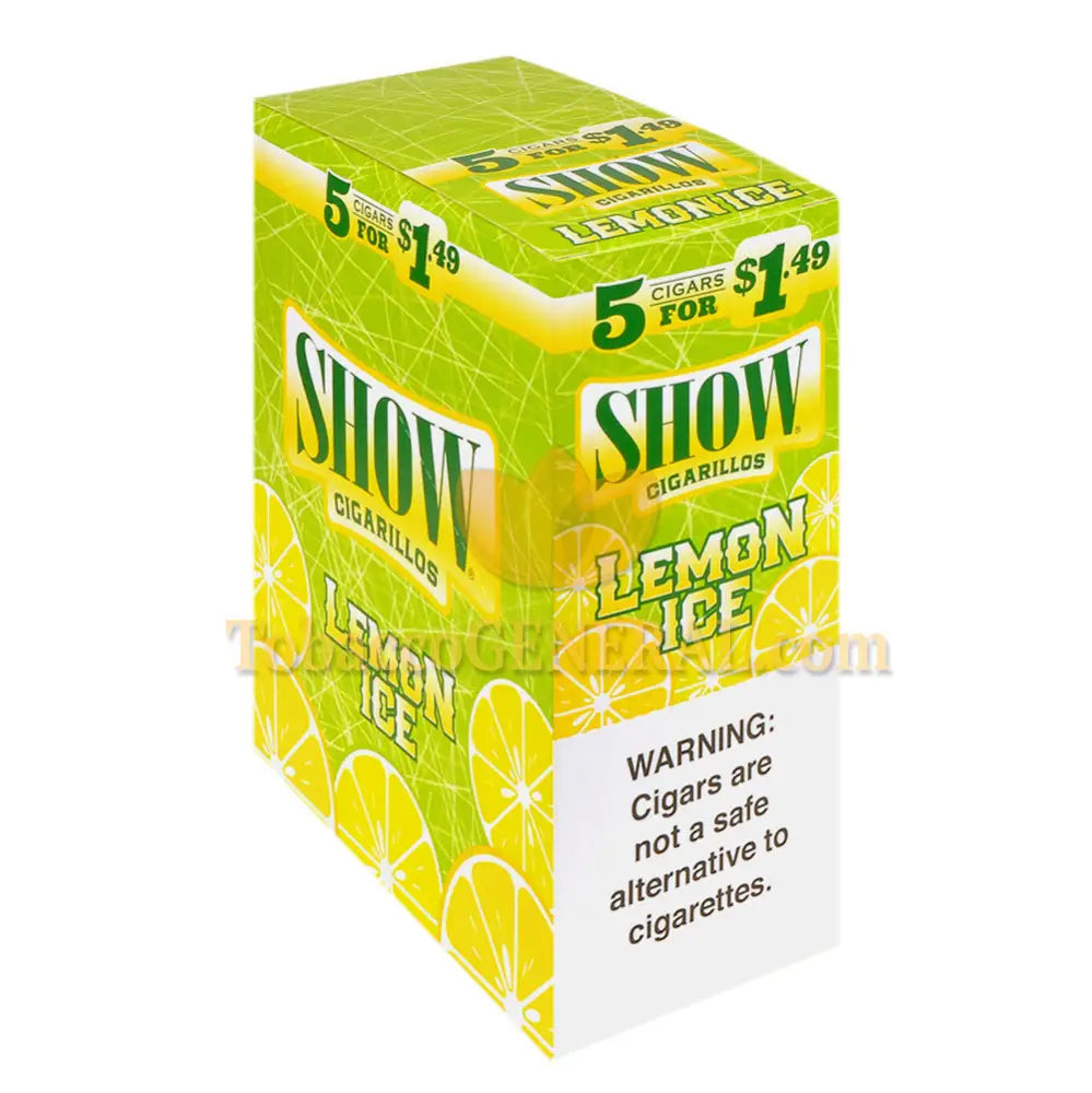 Show Cigarillos Lemon Ice 1.49 Pre-Priced 15 Packs of 5