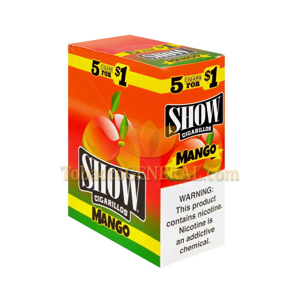 Show Cigarillos Mango Pre Priced 15 Packs of 5
