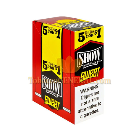 Show Cigarillos Sweet Pre Priced 15 Pouches of 5