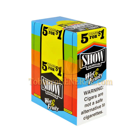 Show Cigarillos Wet & Fruity Pre Priced 15 Pouches of 5