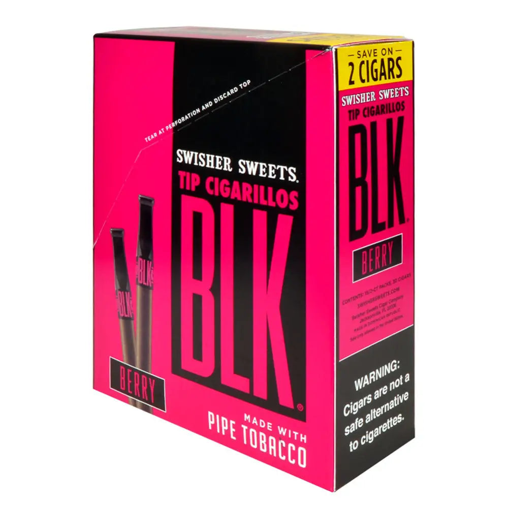 Swisher Sweets BLK Berry Tip Cigarillos 15 Packs of 2