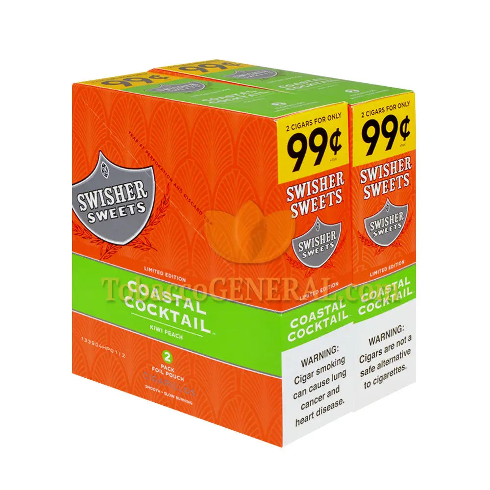 Swisher Sweets Coastal Cocktail Cigarillos 99c Pre-Priced 30 Packs of 2
