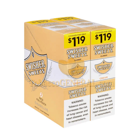 Swisher Sweets Cream Cigarillos 1.19 Pre-Priced 30 Packs of 2