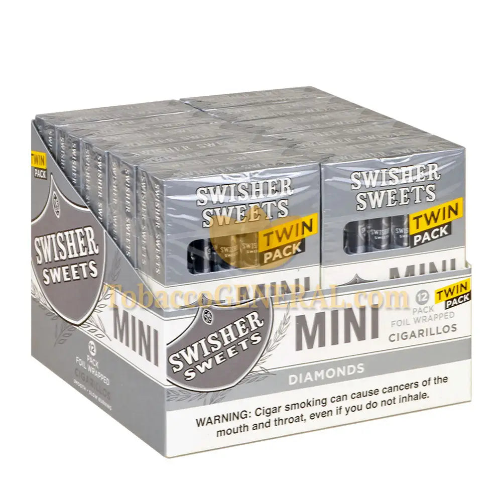 Swisher Sweets Diamonds Twin Pack Mini Cigarillos 20 Packs of 6