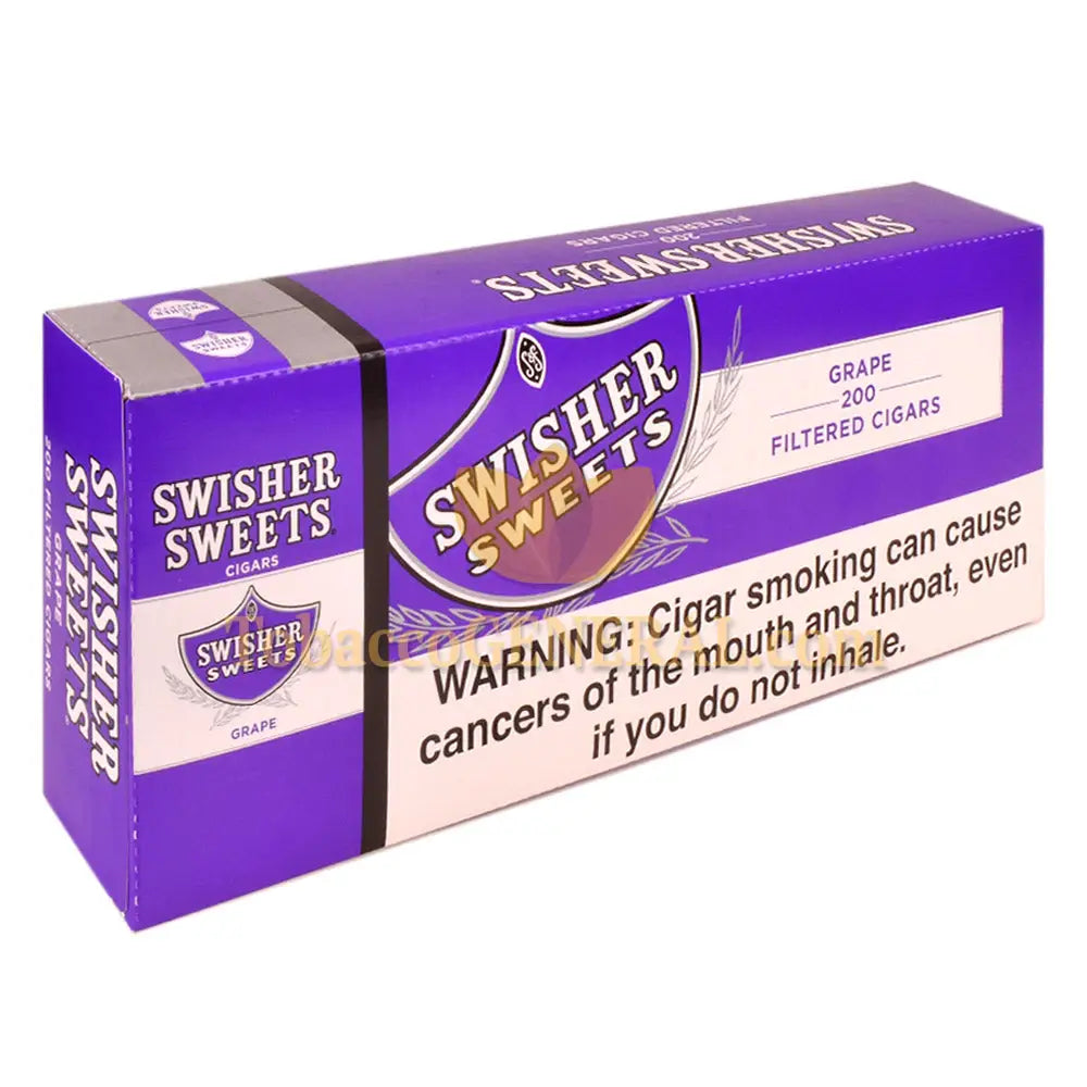 Swisher Sweets Grape Filtered Cigars 10 Packs of 20
