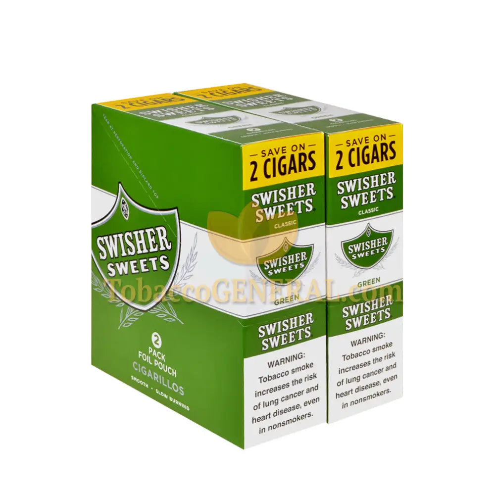 Swisher Sweets Green Cigarillos 30 Packs of 2