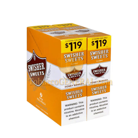 Swisher Sweets Honey Banana Cigarillos 1.19 Pre-Priced 30 Packs of 2