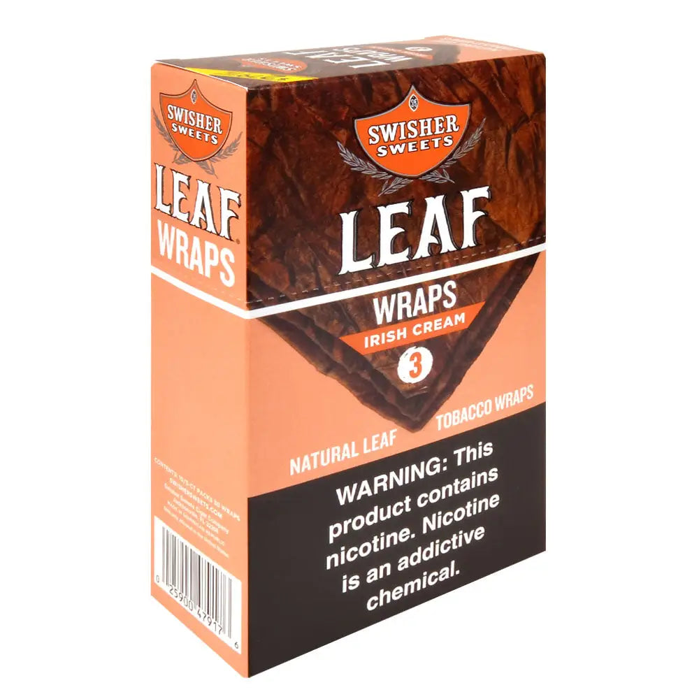 Swisher Sweets Leaf Wraps Irish Cream $2.79 Pre-price 10 packs of 3