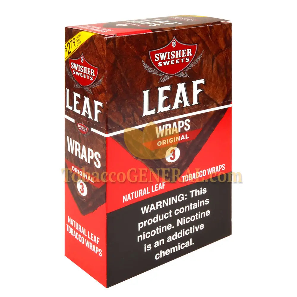 Swisher Sweets Leaf Wraps Original $2.79 Pre-price 10 packs of 3