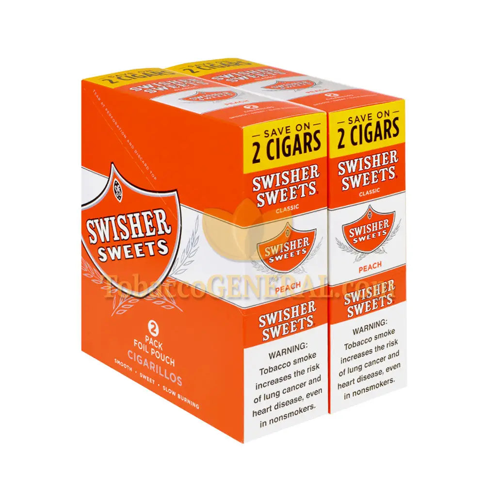 Swisher Sweets Peach Cigarillos 30 Packs of 2