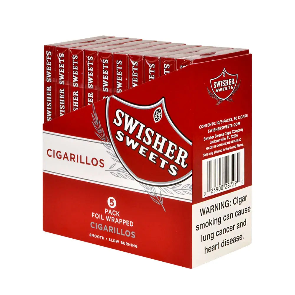 Swisher Sweets Regular Cigarillos 10 Packs of 5