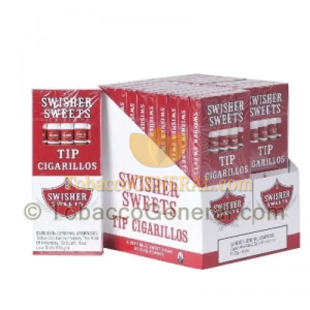 Swisher Sweets Regular Tip Cigarillos 20 Packs of 5