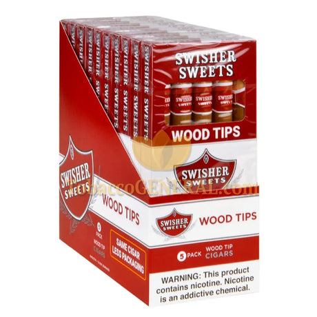 Swisher Sweets Regular Wood Tip Cigarillos 10 Packs of 5