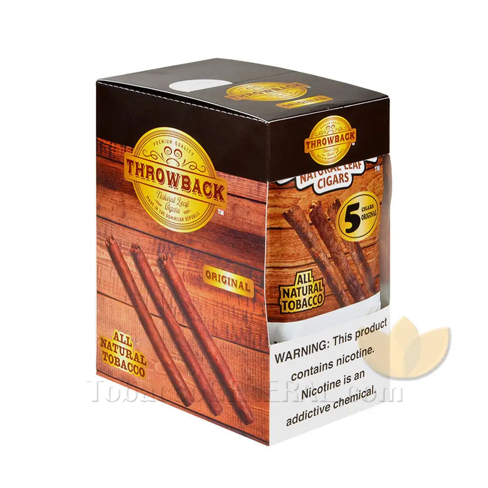 Throwback Original Natural Leaf Cigars 8 Packs of 5