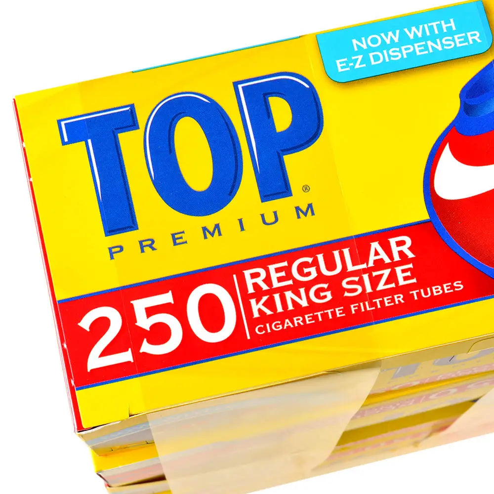 Top Premium Filter Tubes King Size Regular (Full Flavor) 4 Cartons of 250