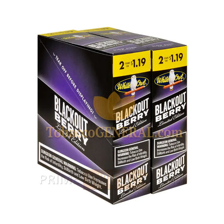 White Owl Blackout Berry Cigarillos 1.19 Pre-Priced 30 Packs of 2