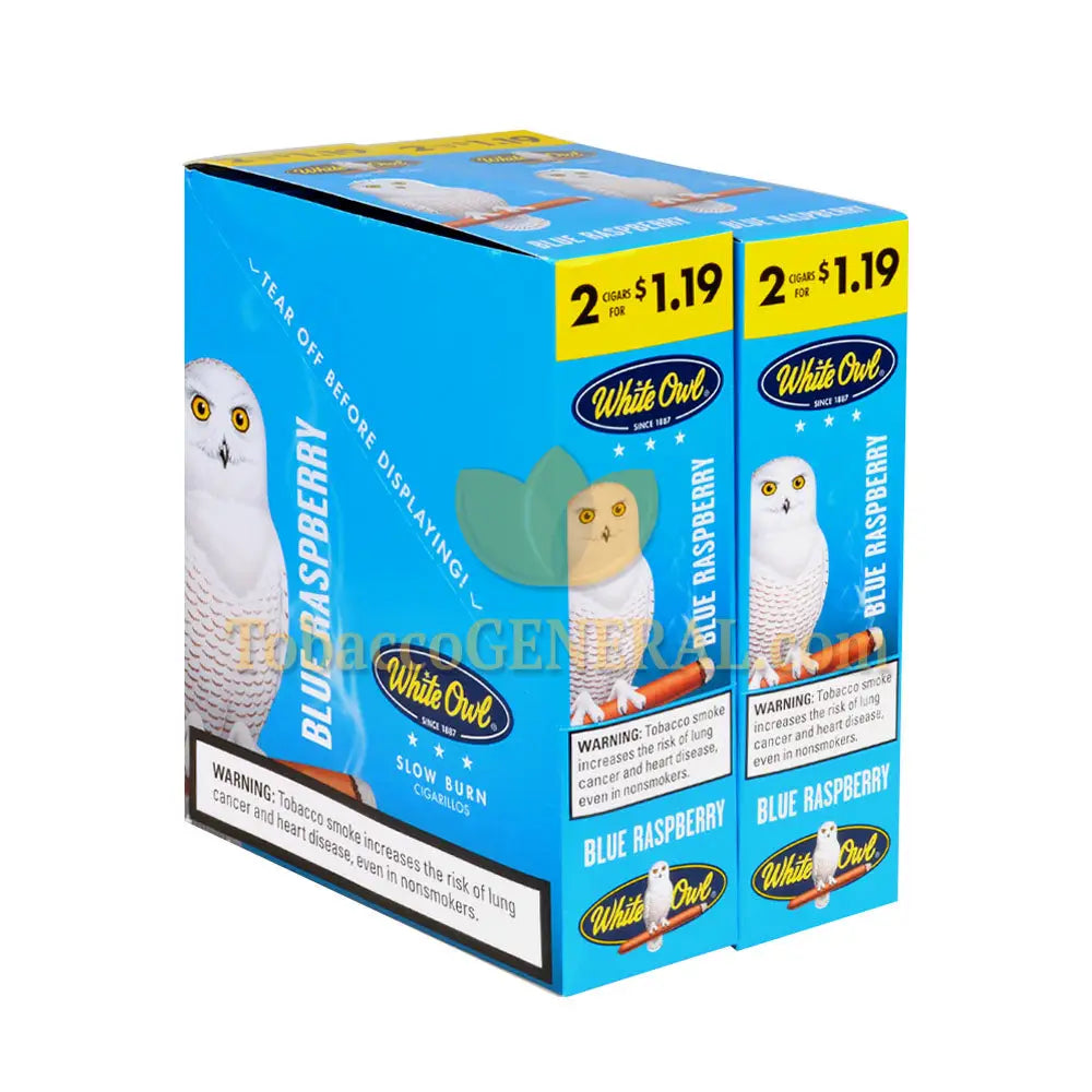 White Owl Blue Raspberry Cigarillos 1.19 Pre-Priced 30 Packs of 2